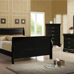 Louis Philippe Bedroom Set With Sleigh Headboard