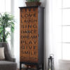 2-Door Accent Cabinet Rich Brown And Black